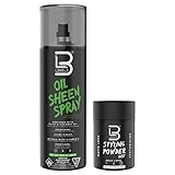 L3 Level 3 Oil Sheen Spray - Adds Shine to Hair After Styling - Infused with Vitamin E, Olive and Coconut Oil and Herbal Extracts Level Three Oil Shine Spray (Sample Powder Included)