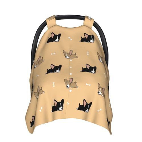 Image of Corgi Gifts for Corgi Lovers Baby Car Seat Canopy Cover 39x27.5 Inches Multi Use Nursing Cover for Newborn Canopy Mom Nursing Breastfeeding Covers