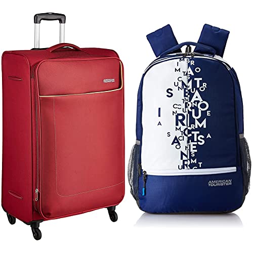 Image of American Tourister Jamaica 80CM Wine RED Soft Suitcase
