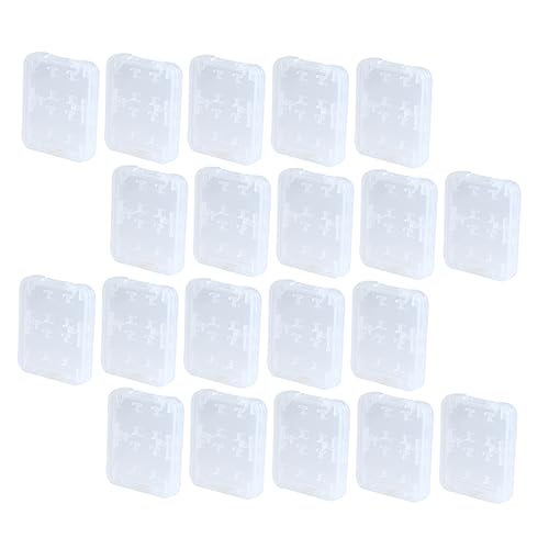 Balacoo 20pcs Micro Card Holder Storage Case Sturdy Plastic Card Organizer Box