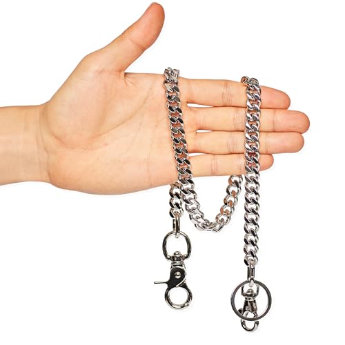 Newtro, Men Women Boys Girls Biker Motorcycle Pants Jeans Punk Long Wallet Chain Keychain Black Gold Silver 26 Styles