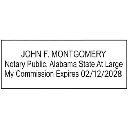 Alabama Rectangular Notary Stamp | Official State Notary Stamp | Official Seals | Meets State Specifications (Alabama, Rectangular Stamp)