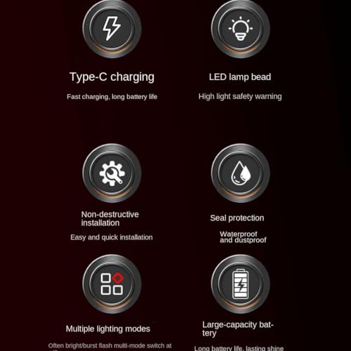 Luces LED para Ebikes 7 colores RGB con control remoto 7