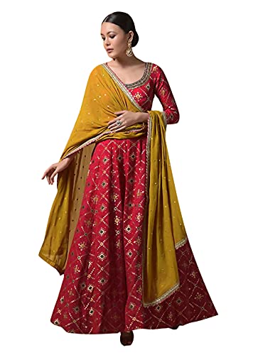 Indian Kurti for Womens Dupatta | Art Silk Woven Kurta Kurtis Tunic For Women