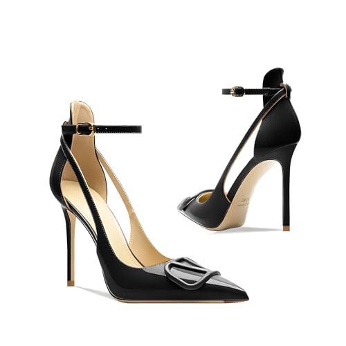 Image of Women's Pointed-Toe Bag-Toe Strappy High-Heeled Shoes Sexy Stiletto Pumps