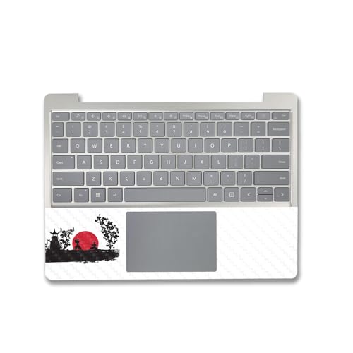 Image of MightySkins Carbon Fiber Skin Compatible with Microsoft Surface Laptop Go 3 (2023) Full Wrap Kit - Nihon Samurai | Protective, Durable Textured Carbon Fiber Finish | Made in The USA