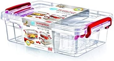 Plastic Food Container Box (square 0.3 Litre, Random)