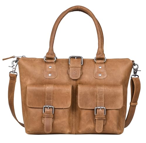 ANTONIO VALERIA Beck Hunter Leather Top Handle Bag for Women