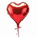 BinaryABC Foil Balloons,LOVE Heart Shape Helium Valentines Wedding Birthday Party Decorations,Approx,45cm,10 pieces(Red)