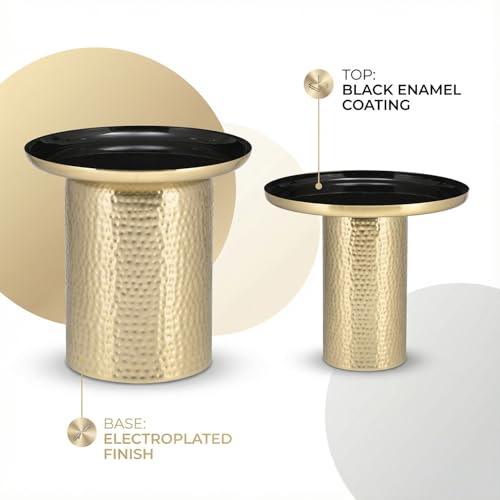 Image of Wakefit Grittle Multipurpose Metallic Coffee Table for Bedroom|Gold Electroplating Finish|Center Table for Living Room| Room Decoration |Nesting Table | Stylish & Comfortable Furniture for Home Decor