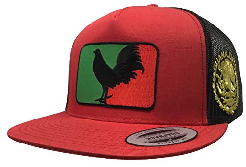 El Gallo Negro de Guanajuato Logo Federal 2 Logos hat red Black mesh