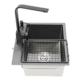 fregaderos de cocina precios Guía de agua en forma de X para un drenaje rápido: la ranura integrada en forma de X dirige el flujo de agua hacia el orificio de drenaje. Se crea un flujo uniforme, lo que reduce el agua estancada. Como resultado, el fregadero se seca más rápido y acelera el trabajo al lavar platos y alimentos.
