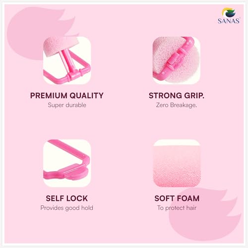 Image of Sanas Heatless Curler For Women 20Pcs Curlers Rollers For Women Heatless Curls Without Volume Rollers For Hair Styling Flexi Rods For Hair Foam Curling Tools 20Pcs