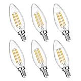 ★【Sicherheit und Ökologie】: Energiesparend, sicher und zuverlässig. Kein Blei oder Quecksilber. Kein Geräusch oder Flackern. Retro-Style E14 LED dimmbar warmweiß eignen sich sehr gut für dekorative Lampen wie Esstischlampe, dekorative Stehlampe, Gartenlampen usw.