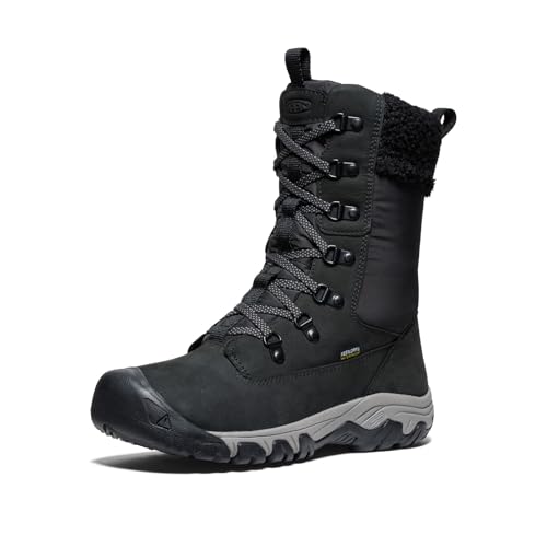 KEEN Damen Greta Tall Boot Wasserdichte Schneestiefel, Schwarz, 39 EU