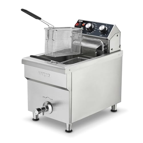 Waring Commercial 15lb Heavy-Duty Deep Fryer, for French Fries, Calamari