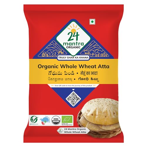 24 Mantra Organic – Whole Wheat Atta Premium, 1Kg 24 Mantra Organic – Whole Wheat Atta Premium, 1Kg
