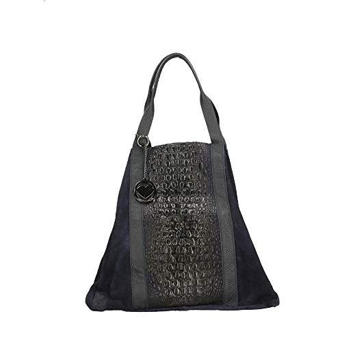 Chicca Borse Bolso en piel genuina made in Italy 63x36x21 cm