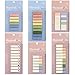 Runmeihe 900 Stück Transparente Haftnotizen mit Lineal, 6 Stile Sticky Notes Index Beschreibbare Farbige Lese Tabs, Haftnotizen Zum Markieren Von Notizzettel