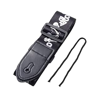 Sangle de Guitare Style Vintage,Courroies de Guitare en Coton,Sangle de Guitare,Extrémités en Cuir Véritable Bandoulière… - Les Beatles, Paul McCartney, John Lennon, RIngo Starr, George Harrison