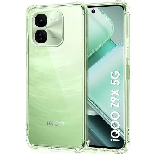 Image of TheGiftKart Crystal Clear Back Cover Case for iQOO Z9X 5G | Shockproof Soft TPU Case | Cushioned Edges for Ultimate Protection Back Cover Case for iQOO Z9X 5G (TPU, Transparent)