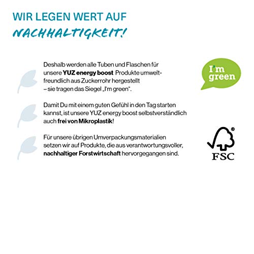 YUZ energy boost - Mundspülung mit Koffein – „Hallo-Wach“-Effekt – Minzgeschmack – Fluoridhaltig – Kariesvorsorge – Umweltfreundliche Verpackung – Made in Germany – Bild 6