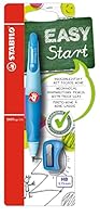STABILO - Ergonomischer Druck-Bleistift für Rechtshänder - EASYergo 3.15 in hellblau/dunkelblau - inkl. 1 dicken Mine - Härtegrad HB & Spitzer - Blister
