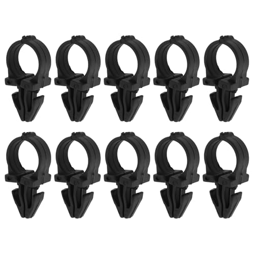 Briny River Lot de 10 clips de fixation pour harnais de câblage de tuyau d'huile 70345-84 compatible avec H-arley Davidson moto et voiture, noir