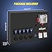 Nilight 12V/24V Camping Electrical System Centre Battery Power Control Box Fuse Block Switches Cigar Socket Voltmeter USB Charger Anderson Connector Ideal for RV Car Canopy Caravan Camper Trailer Van