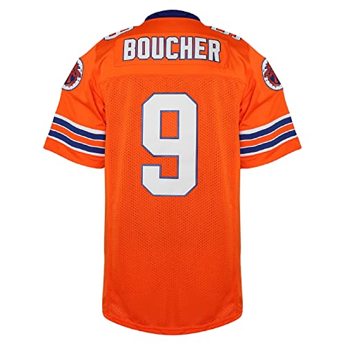 Camiseta masculina de futebol americano 9 Bobby Boucher The Waterboy Mud Dawgs Adam Sandler, Laranja