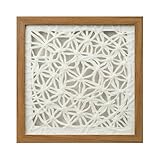 FOLKOR Boho Wall Art Living Room Decor, 12' Framed Rice Paper Shadow Box Art for Bedroom Decoration, Abstract Floating Wall Hanging Sculpture Accent for Modern Contemporary Home Improvement