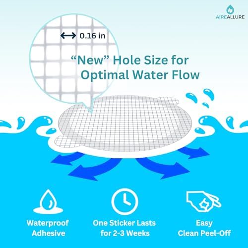 25 Pack Disposable Shower Drain Hair Catcher Mesh Stickers - Peel & Stick Drain Strainers to Prevent Clogs, Strong Waterproof Adhesive, Mess-Free Disposable Drain Covers for Shower & Bathtub — view 3