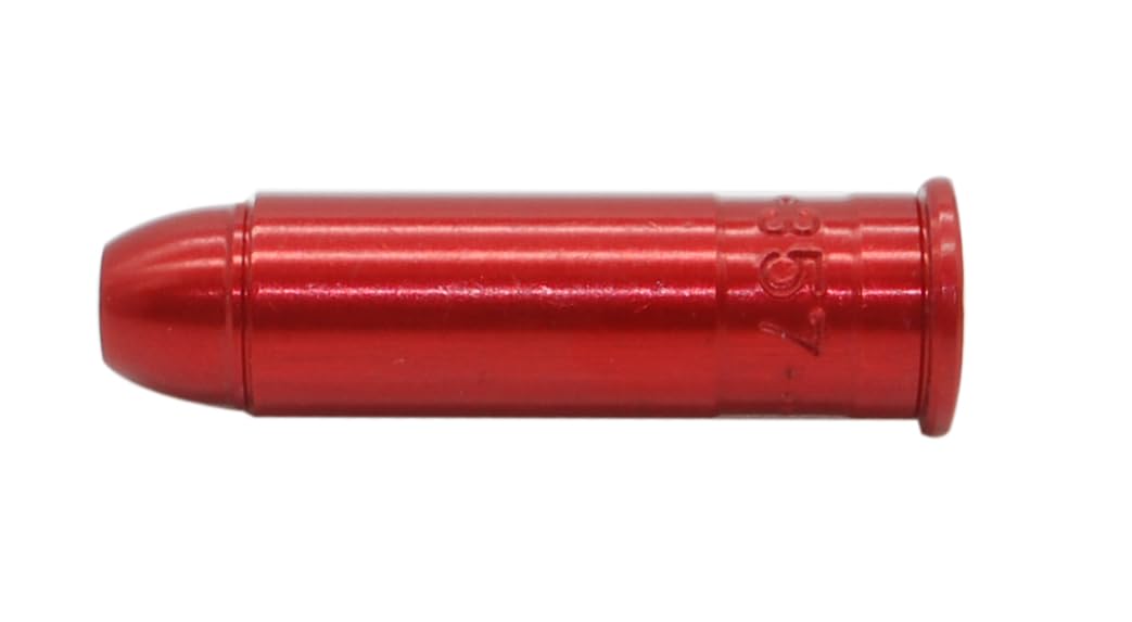 Pufferpatronen 357 Magnum / 38 Special Aluminium Rot (6 Stück) | Eloxierte Exerzierpatronen für Trockentraining, Funktionsprüfung & Ladeübung, integrierte Dämpfungskappe zur Mechanikschonung