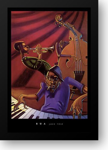 Amazon.com: ArtDirect Jazz Trio Justin BUA 28x40 Framed art print