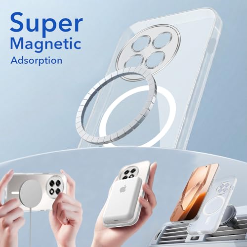 Image of Jkobi Lifetime Anti-Yellow MagSafe Compatible Clear Back Cover Case for OnePlus 13R (Sleek Hard Crystal | Shockproof and Camera Protection)