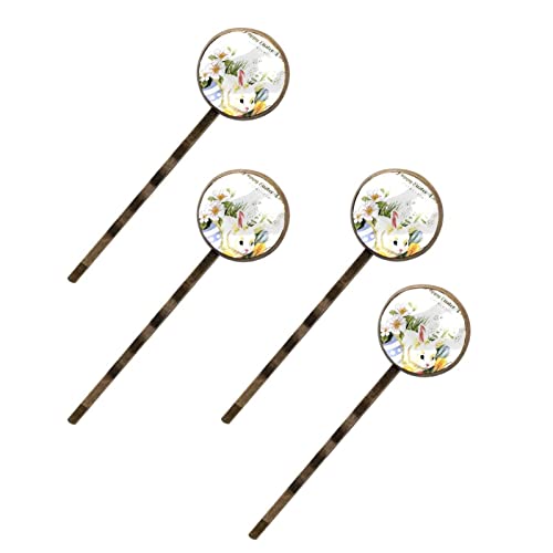 Lot de 4 épingles à cheveux femme lapin blanc barrette
