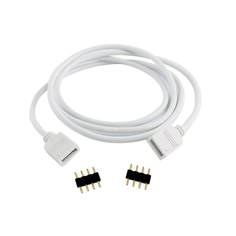 Wiring Connecting Terminals 10pcs 50cm/1m/2m/5m 4Pin Extension Wire Cable Cord Connector RGB LED Strip Connector Wire with Needles for 5050 3528 RGB Light - (Package: 10pcs 50cm)