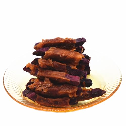Healthy Treats for Dogs,Chicken Wrapped Orange & Purple Sweet Potato Dog Treats,Soft Snacks Suitable for Small Medium Large Dogs-Chicken Wrapped Purple Potato,8 oz