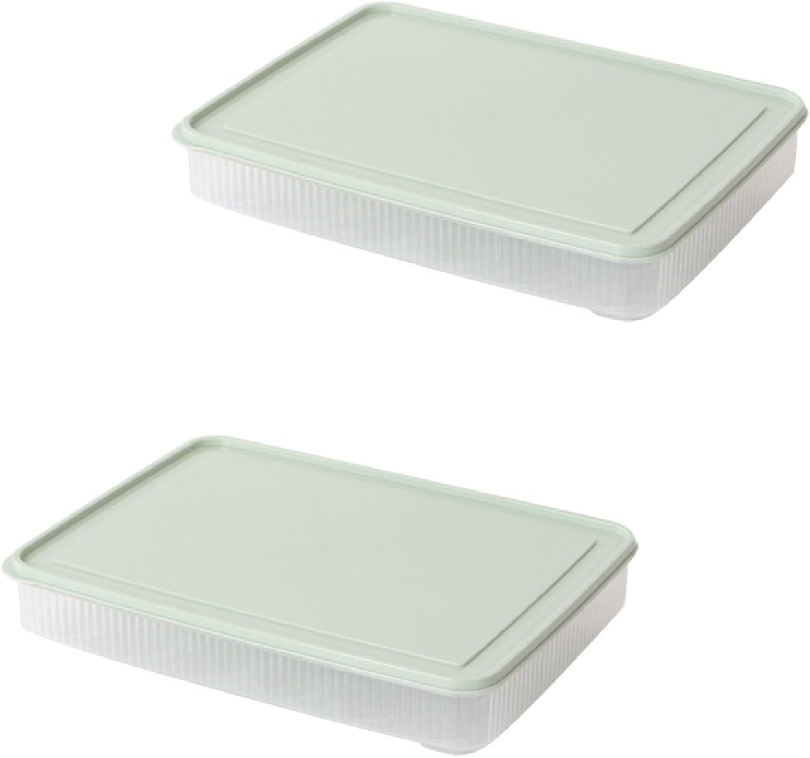 2Pcs Stackable Kitchen Egg Storage Box Refrigerator Egg Holder Falling Food Preservation Tray Egg Organizer for Fridge Use