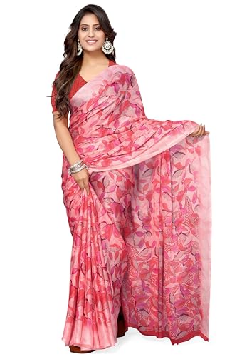 Image of MIRCHI FASHION Women's Ready to Wear 1 Minute Drape Chiffon Printed Saree with Blouse Piece