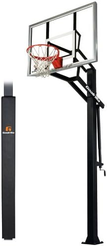Goalrilla GSIII-SPP In-Ground Basketball System with Pole Pad, Adjustable 54" Tempered Glass Backboard