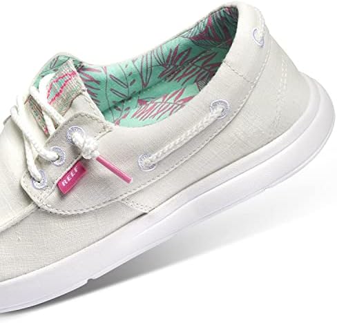 Reef Women's Cushion Coast Boat Shoe, White, 8.5 | Image 5