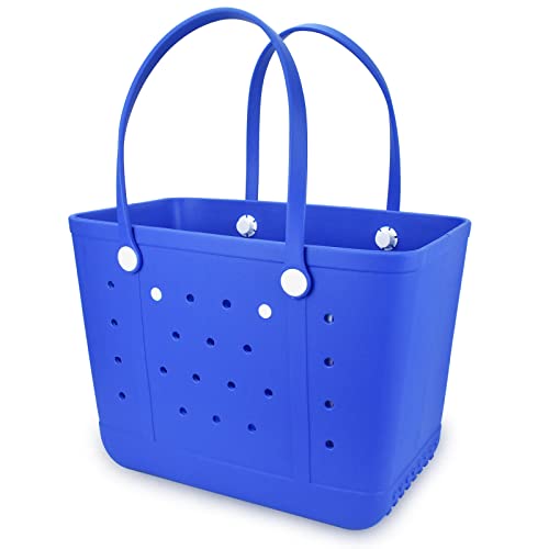Image of Beach Bag X Large Rubber Tote Bag, Waterproof Washable Open for Women Croc Bag Hand Bag for Beach Pool Yoga