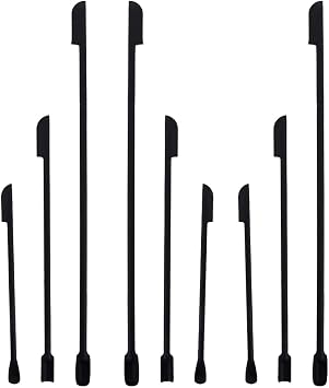 9 Pcs Mini Silicone Spatulas Double-head Cosmetic Jam Deep Bottle Scraper Spoon 3 Size Lengthened Tiny Mixing Stir Sticks for Beauty