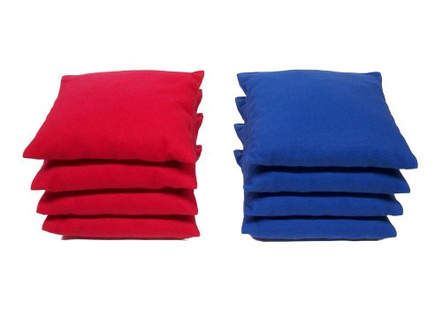 Cornhole Galaxy Weather Resistant Cornhole Bags (Set of 8) 17 Colors to Choose from (Red/Blue)