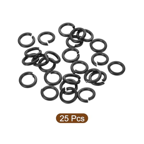 QUARKZMAN Spaltscheibe, M6 304 Edelstahl Federring 25 Stück, Schwarz