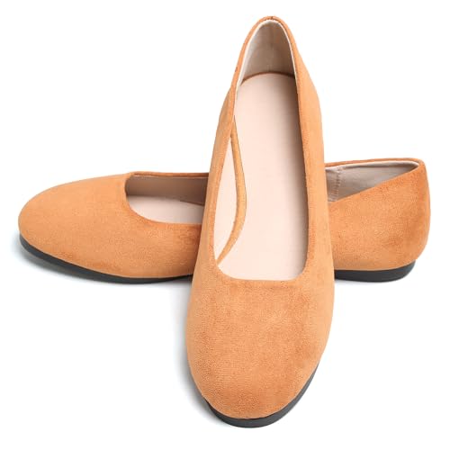 Image of Dear Time Women's Flats Comfortable Slip On Ballet Flats Soft Solid Casual Shoes