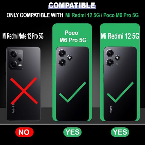 Image of Back Cover for Mi Redmi 12 5G / Poco M6 Plus 5G /M6 Pro 5G | Full Camera Protection | Premium Liquid Silicon Case | Flexible Bumper Case for Mi Redmi 12 5G / Poco M6 Plus 5G / M6 Pro 5G(Black)