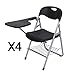 Sedie pieghevoli Set di 4 casa | Robusto Telaio in Acciaio, Comodo Sedile Posteriore, Pieghevole, Facile da riporre Sedia da Ufficio in plastica Sedia da conferenza Sedia da Scrittura per STU