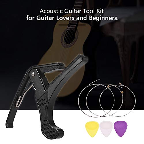KKmoon Instrumento Musical Acessório Conjunto Guitarra Capo para Guitarra Elétrica Acústica Ukulele